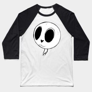 Skeleton Skull Lovable Head - Green Baseball T-Shirt